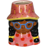 Multicolored Dolomite Plant Pot
