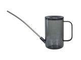 Ribbed Watering Can - 22 Cm - Plastic With Stainless Steel Spout - Gray - Green - Brown