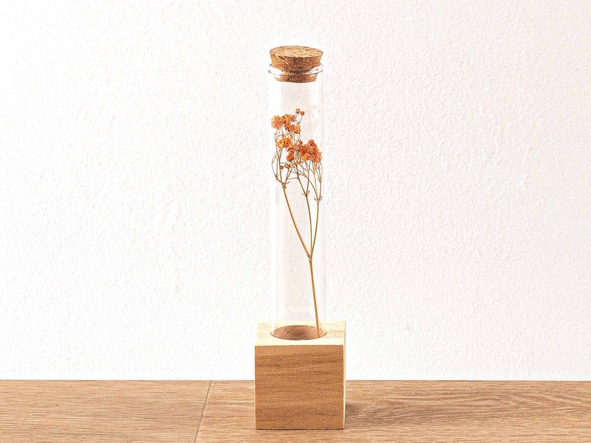 Flowerhero® - Tube S - Wooden Dried Flower Stand + Dried Floral Arrangement