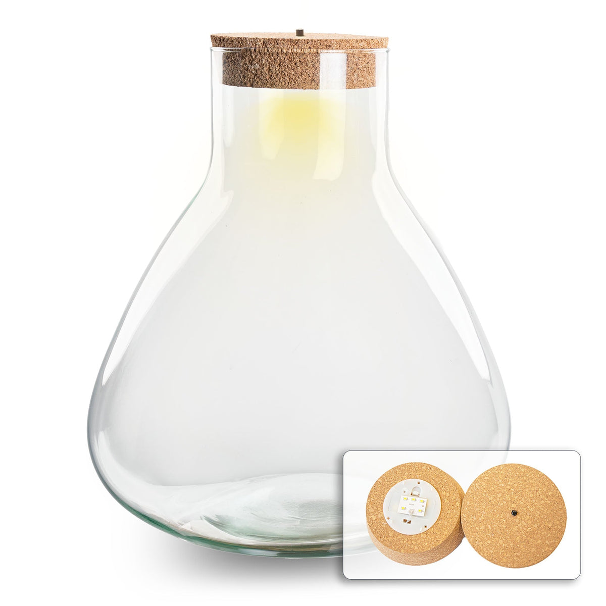 Terrarium With Cork - Mia With Led Cork - ↑ 35 Cm