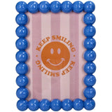 Photo Frame Smiley Polyresin Blauw 10X15Cm